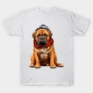 Winter Bullmastiff Dog T-Shirt